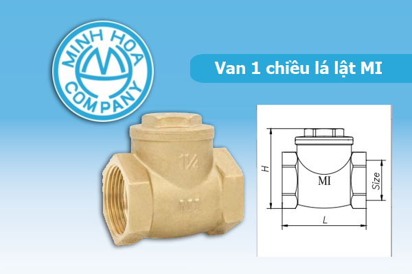 [Cập Nhật Giá] Van 1 Chiều Đồng Lá Lật MI Minh Hòa