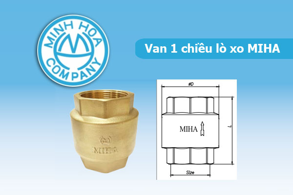 [Báo Giá] Van Một Chiều Lò Xo Đồng - Van MIHA Minh Hòa