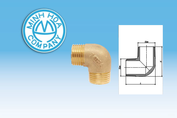 [Bảng Giá] Cút Đồng Ren Ngoài DN15 - Phụ Kiện Đồng Minh Hòa